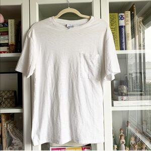 Frank & Oak White Tee with Pocket